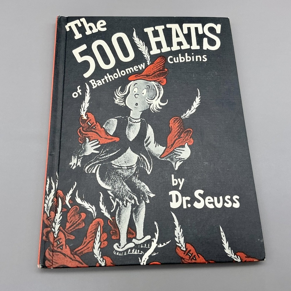 Dr Seuss The 500 Hats of Bartholomew Cubbins Vintage Hardcover Book Club Edition